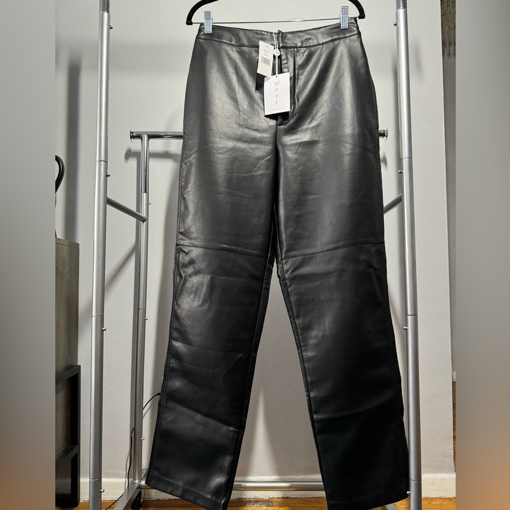 WAYF Faux Leather Pant